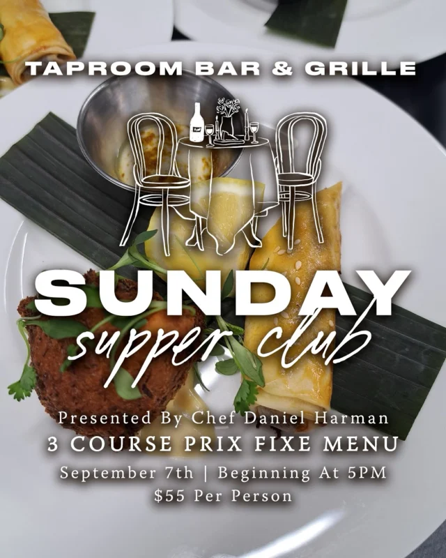 This Sunday, September 7th, join us for an exclusive Sunday Supper Club presented by Chef Daniel Harman. Indulge in a 3-course prix fixe menu crafted with vibrant, seasonal flavors, from roasted apple & kabocha squash soup to wagyu dumplings and koji-marinated NY strip.🍴

📍Taproom Bar & Grille
🕔 Beginning at 5PM | $55 per guest
👈Swipe to see menu
🔗 Make a dinner reservation | Link in Bio

#sundaydinner #atlanticcity #foodie #atlanticcitycountryclub #njrestaurants