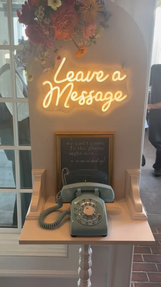 Trend alert: Audio Guest Book ☎️

Obsessed with this audio guest book from last week’s wedding!

An audio guest book is a vintage rotary phone that records voicemails from loved ones at a special event to put a unique twist on the traditional wedding guest book.

#AtlanticCityCountryClubWedding #weddingtrend